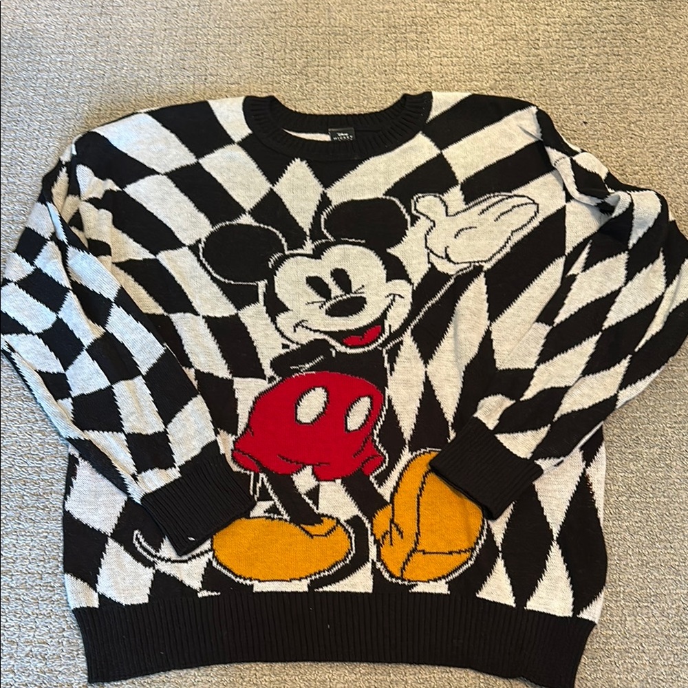 Black and White Mickey Mouse Sweater